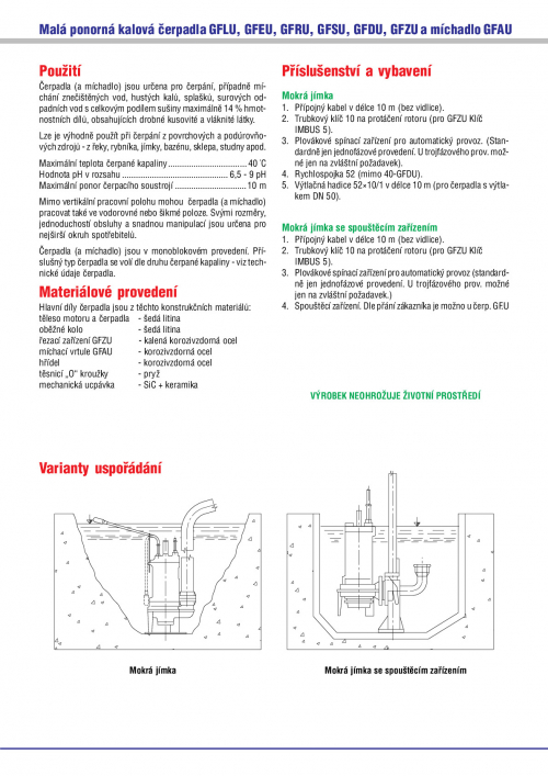 Čerpadlo SIGMA 50-GFRU (MH) 230V bez plováku