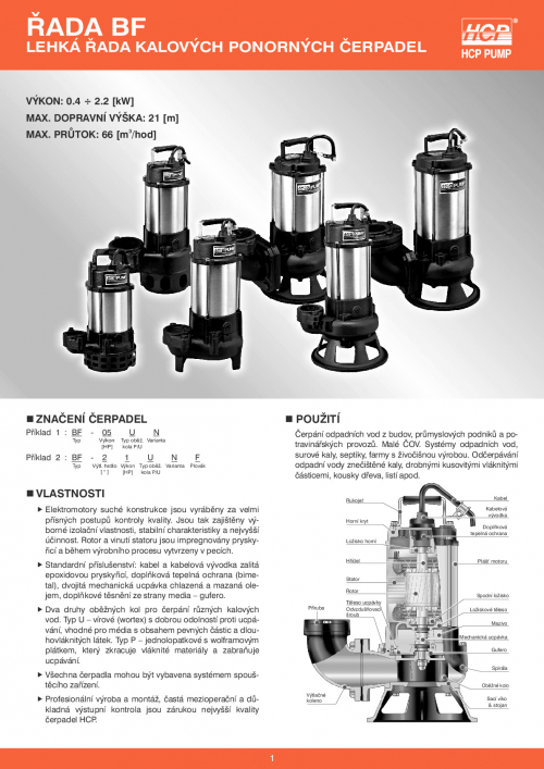 Kalové čerpadlo BF-05UN