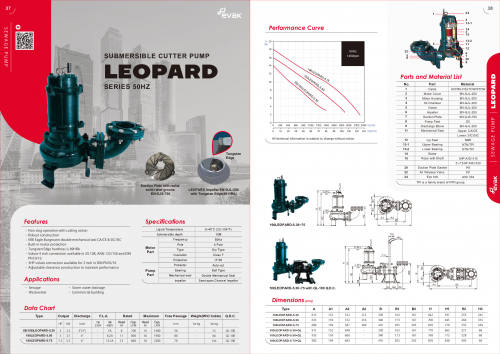 kalové čerpadlo 100 LEOPARD 5.30T, 2.2kW, 400V