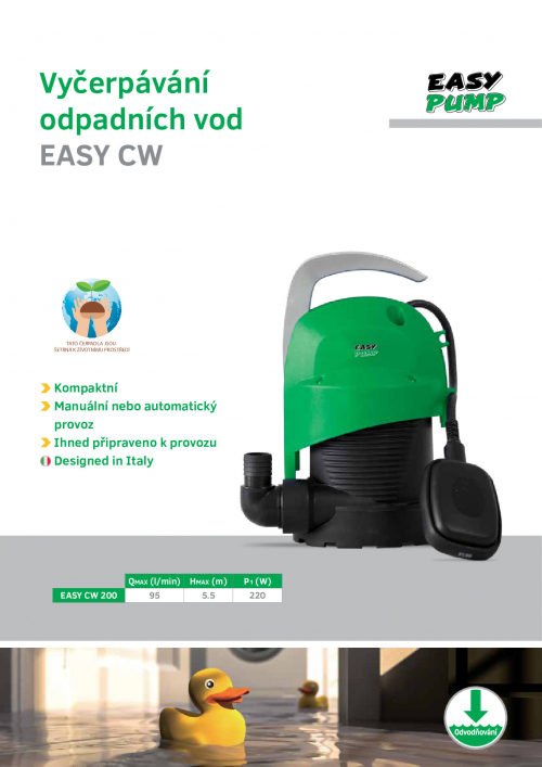 kalové čerpadlo EASY CW 200  230V