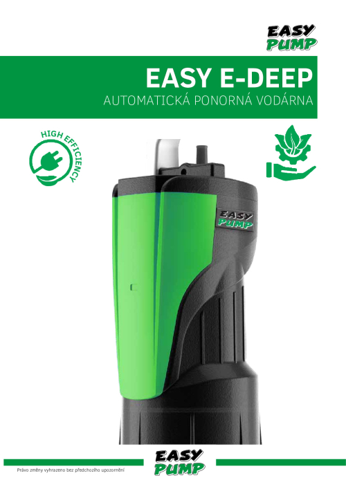 EASY E-DEEP 650, 230V Automatická ponorná vodárna