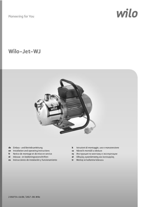 WILO WJ 401 X EM H.T. samonasávací čerpadlo