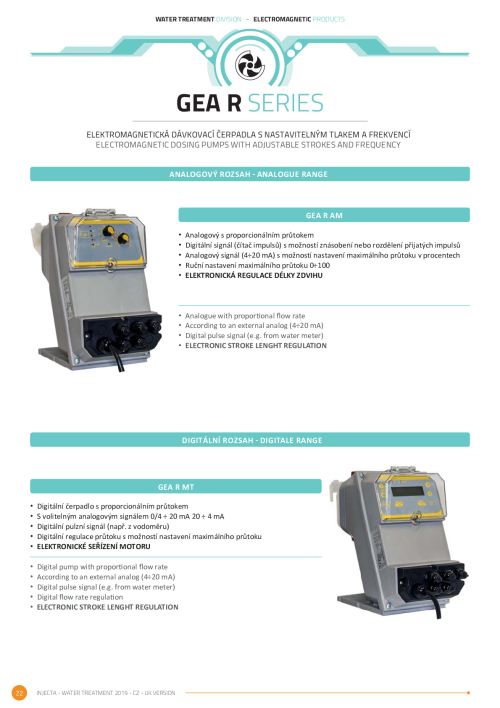 dávkovací čerpadlo elektromagnetické GEA R