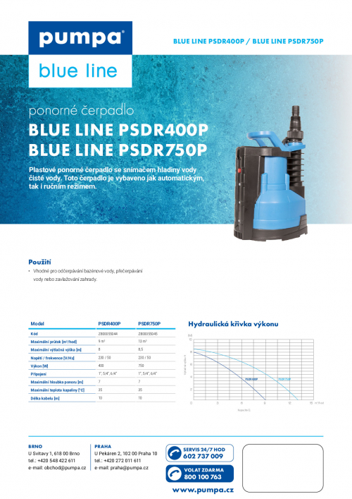 Blue Line PSDR plastové ponorné čerpadlo 230V
